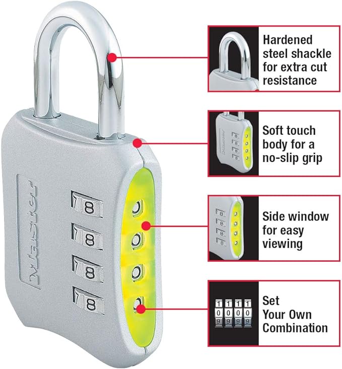 Master Lock 653D Set Your Own Combination Padlock, 1-Pack,  2-Inch