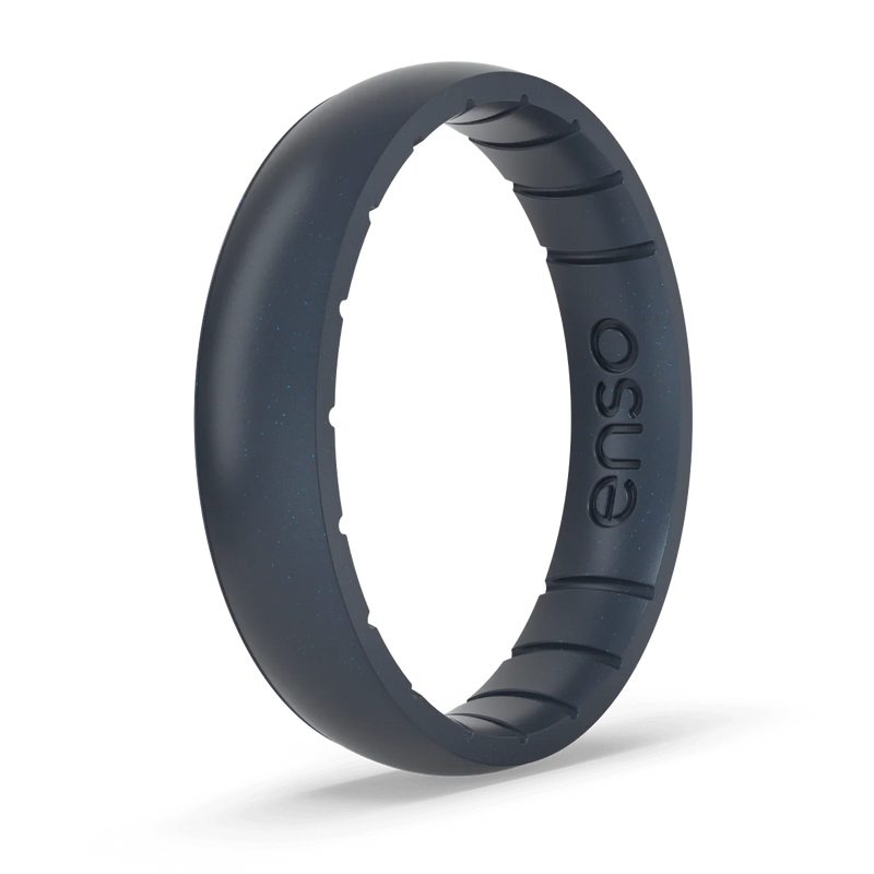 Enso ELEMENTS CLASSIC THIN SILICONE RING - BLACK PEARL=-THIN