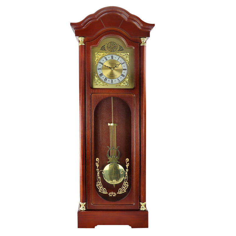 Bedford Clock Collection 33 Inch Chiming Pendulum Wall Clock PICK UP ONLY