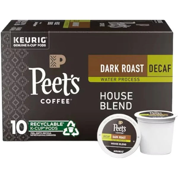Peet's Coffee House Blend DECAF Single Serve K-Cup® 10 Pods