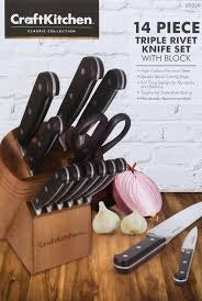CRAFT KITCHEN 14PC KNIFE BLOCK SETS