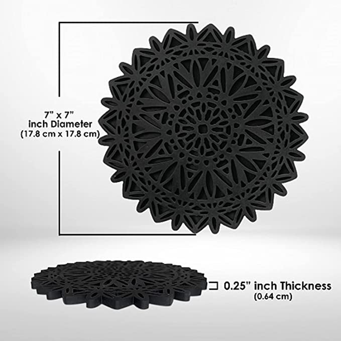 3 Pack Lace Trivet for Hot Dishes - High-end silicone