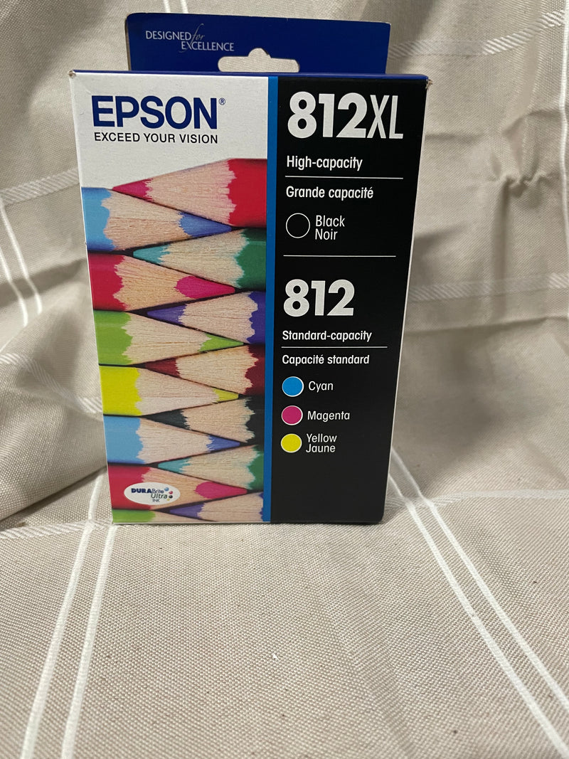 EPSON T812 DURABrite Ultra Ink High Capacity Black & Standard Color Cartridge Combo Pack