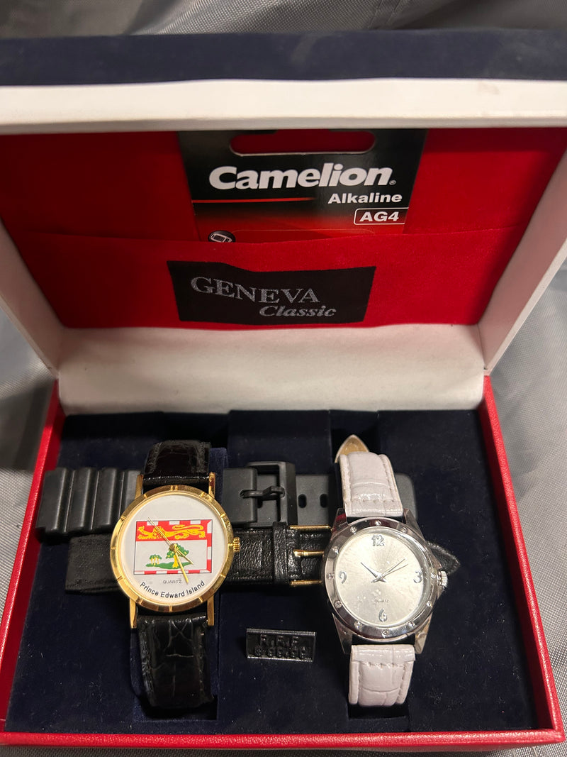 Geneva Classic set of two watches one with P.E.I watch face