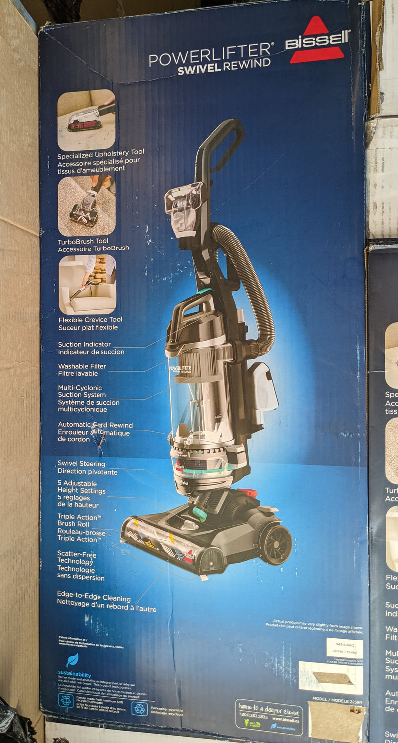 BISSELL®  Model No 2259 Powerlifter™ Swivel Rewind Pet Vacuum Cleaner