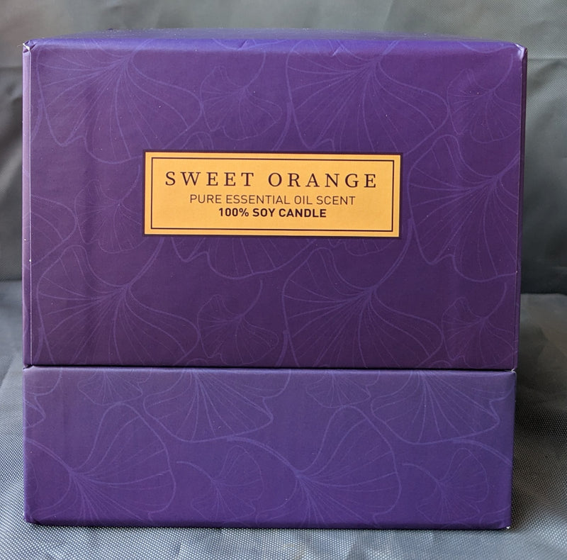 Sweet Orange Essential Oil soy Candle - w Gift Box