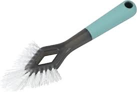 Casabella Smart Scrub Heavy Duty Tile and Grout Cleaning Brush, Grey/Turquoise