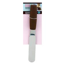 Sweet Creations Icing Spatula w/ Brown Silicone Handle - Straight or angled