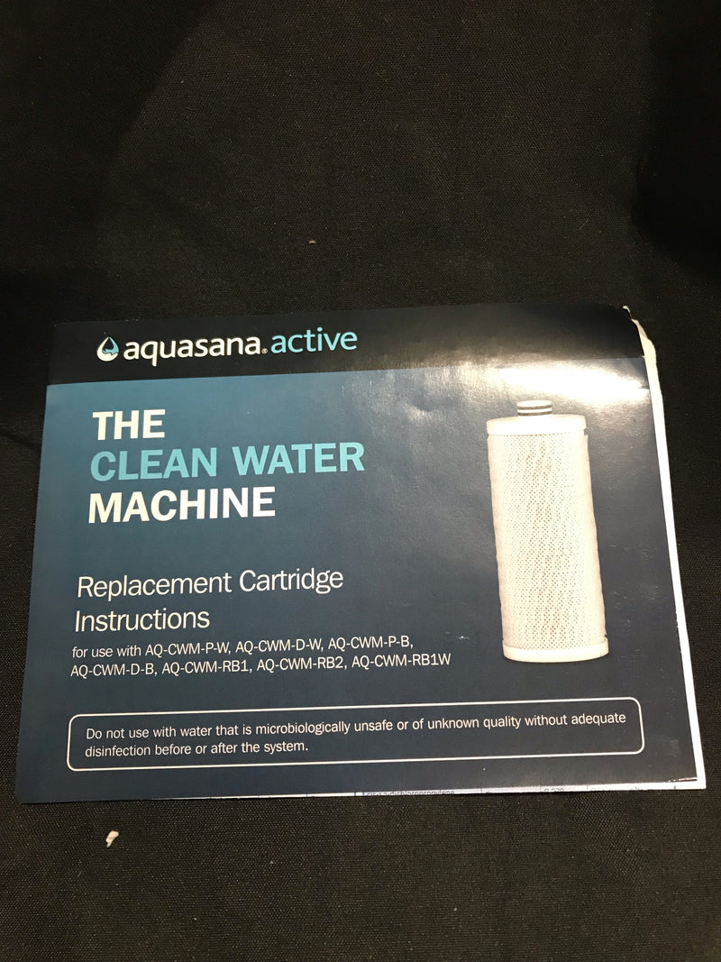 Aquasansa active. The clean water machine. Replacement cartridges