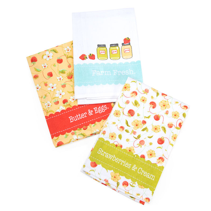 Chantilly Tea Towels Set of 3 from Moda Fabrics