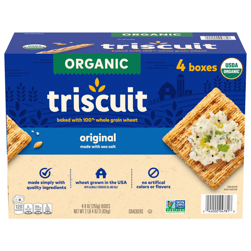 Nabisco Organic Triscuit Crackers, Original, Buy 1 box or 4 and save