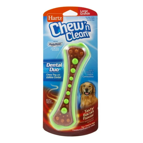 Hartz Chew N' Clean Dental Duo Chew Toy - Various Sizes