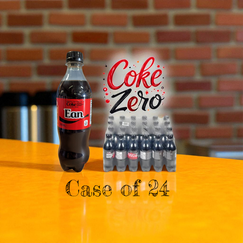 Coke Zero - Coca Cola - Case of 24 Name Bottles - PICK UP ONLY