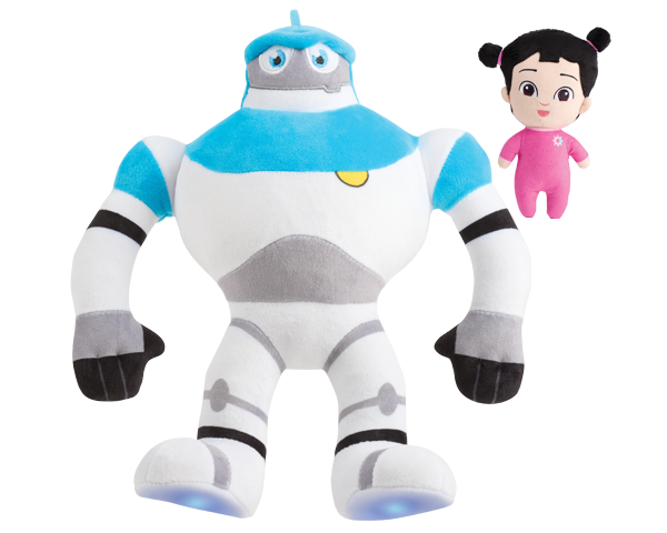 ARPO Robot Babysitter Care for Cookie – Lights and Sounds Interactive Plush Set for Pretend Play