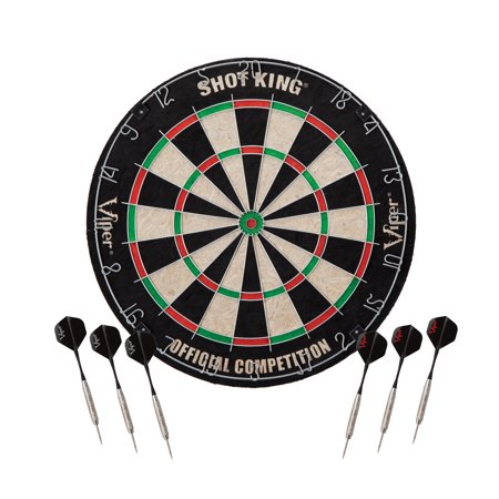 VIPER- Shot King Regulation Bristle Steel Tip Dartboard Set