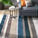Striped Shaggy Woven Rug - nuLoom 4'x6'