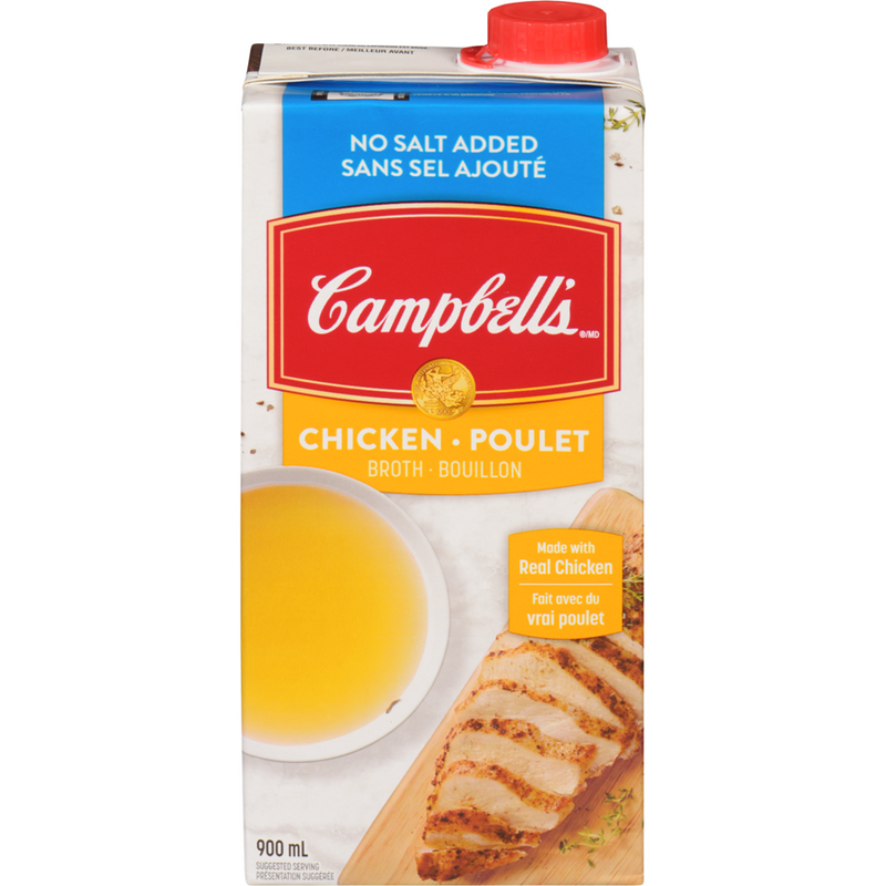 Campbell's No Salt Added Chicken Broth 900 ml