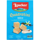 Loacker Cookies, Quadratini Bite Size Wafer Vanilla-250 gram