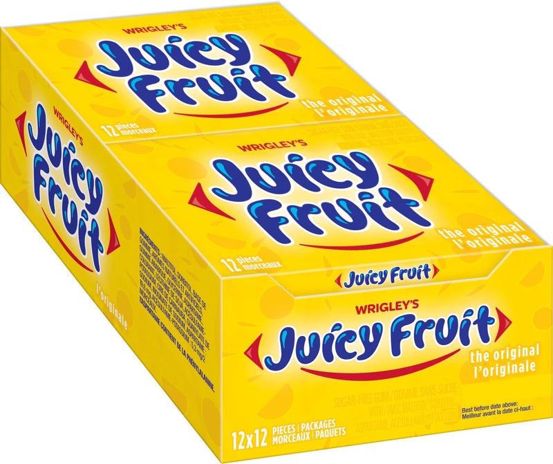 Juicy Fruit Sugar-Free Gum, The Original, 12 Count(Bulk Buy)
