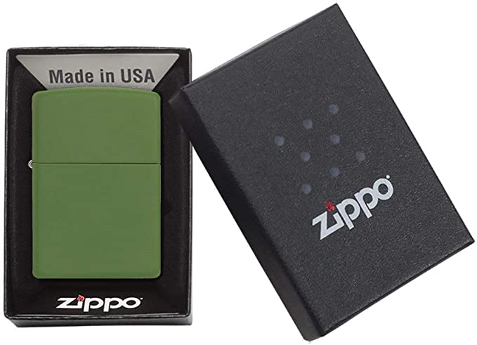 Zippo Moss Green Matte Pocket Lighter 228