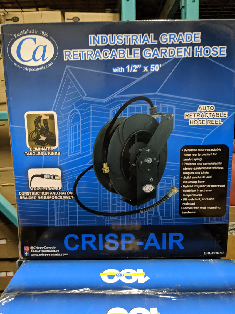 Crisp air Industrial quality Retractable Garden hose for your garage - pick up only