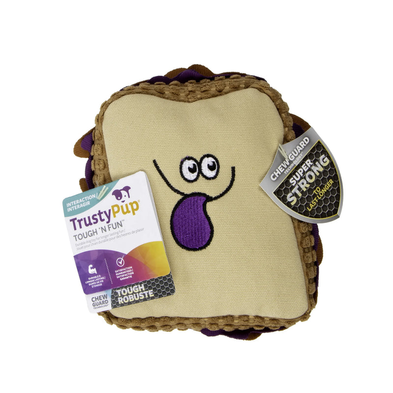 TrustyPup PBJ Squeaky Plush Chew Guard Dog Toy