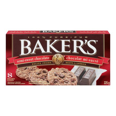 Baker's Chocolate Semi Sweet 225g