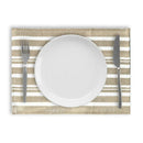 Broadway Stripe Cotton Placemats in Khaki- Set of 4