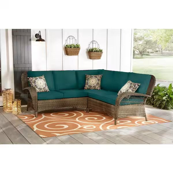 3PC OUTDOOR WICKER SECTIONAL PATIO SOFA  - pick up only