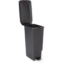 Amazon Basics Narrow Kitchen Plastic Trash Can with Steel Pedal, Black, 40-Liter