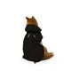 One Paw, Reflective Dog Jacket with Zipper for Leash, Water-Resistant, Multiple sizes-Black