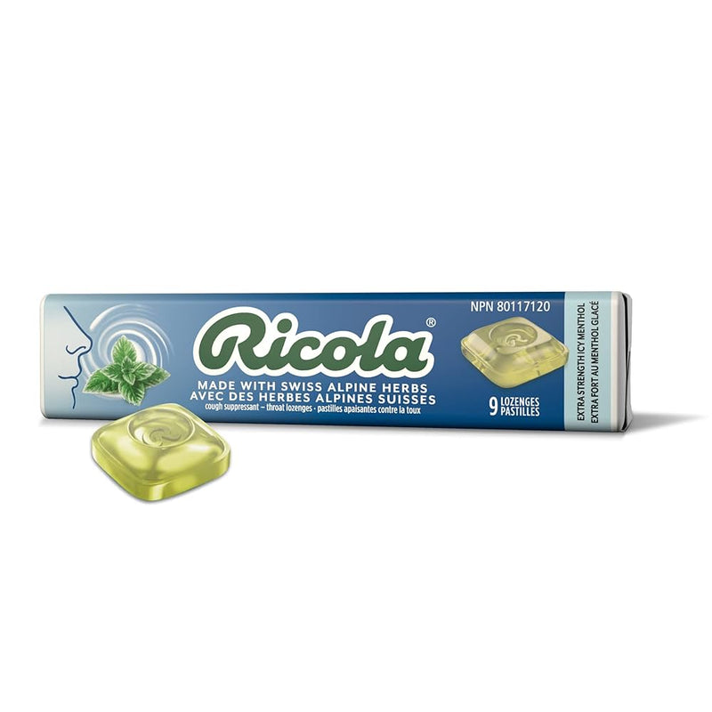Ricola Extra Strength Icy Menthol Lozenges 9ct