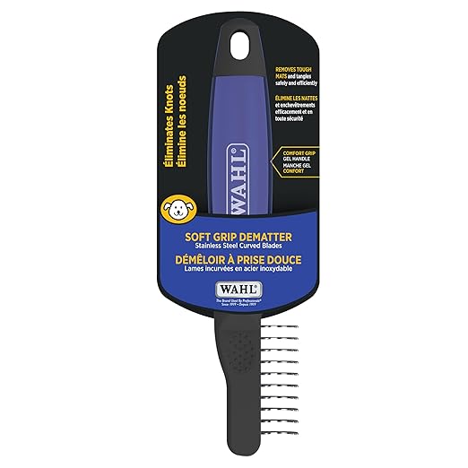 WAHL Soft Grip Dematter Brush/Comb