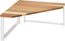 Wenko Acacia and Metal Triangular Shelf