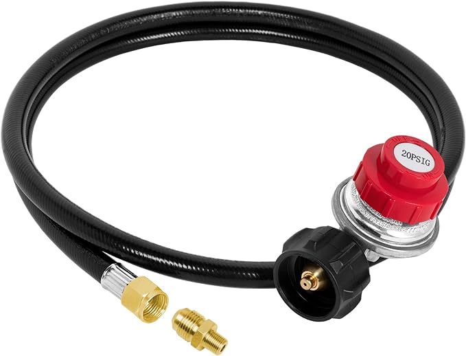 SHINESTAR 0-20 PSI Adjustable Propane Regulator and Hose