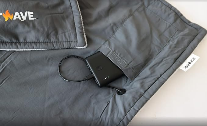 Portable Heated Throw Blanket USB Charging - 3 Heating Levels