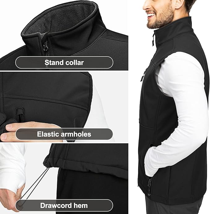 33,000ft Men's Lightweight Softshell Vest--Size small