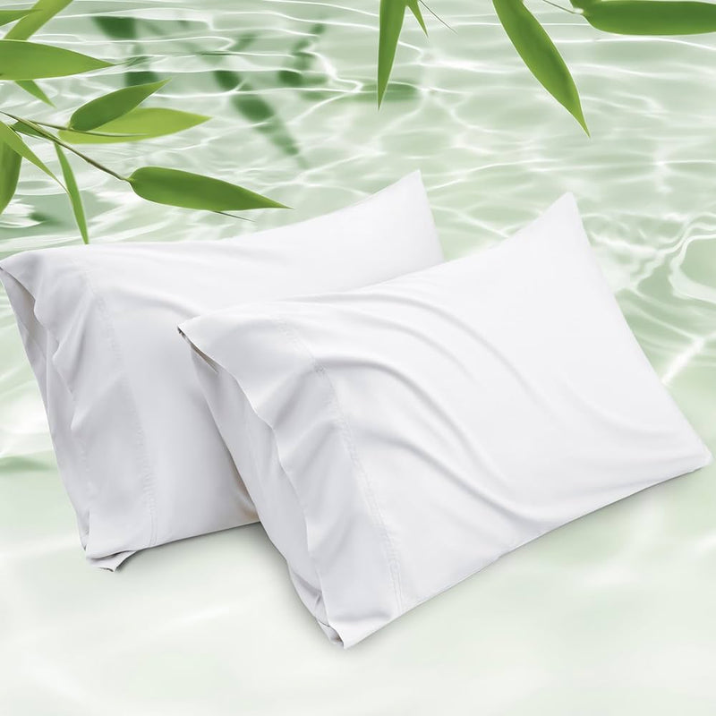 Bedsure Cotton King Size Pillowcases - set of 2 - White