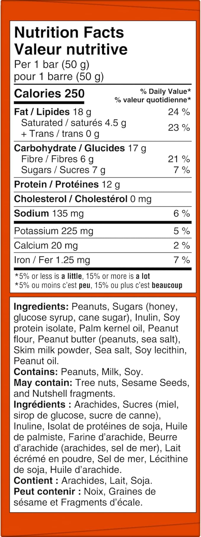 Kind -protein bars--Crunchy Peanut butter--50 gram bar -12 per box--BB-08/24