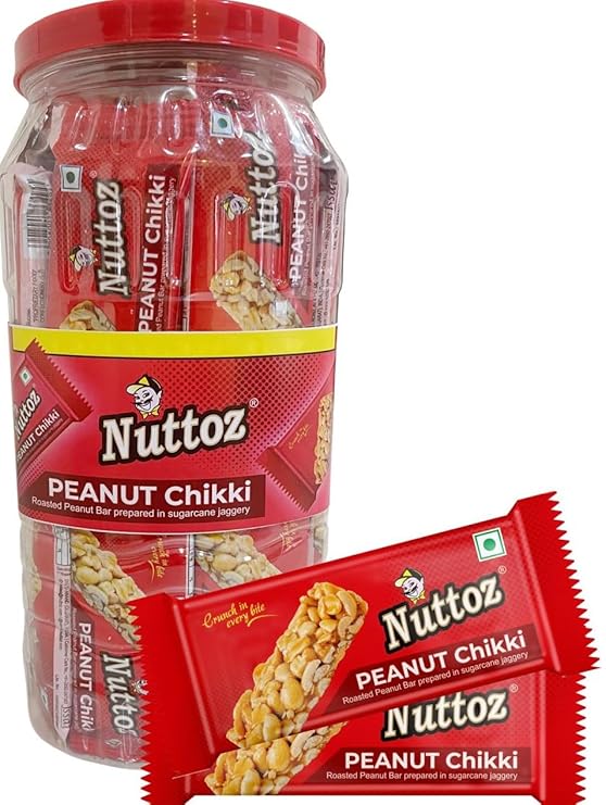 Nuttoz Peanut Chikki 2lb Jar