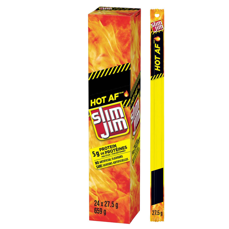 Slim Jim Giant - Regular or Hot AF 27.5g Stick, 24 Count
