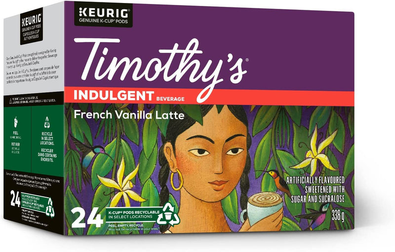 Timothy's French Vanilla Latte K-Cup Pods (24 Pack)