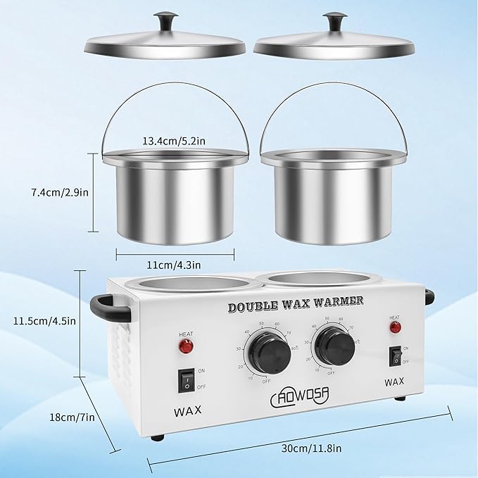 Double Wax Warmer Professional Electric Wax Heater Machine for Hair Removal