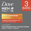 Dove Men + Care 3 Bars Skin Defense Hydrating Antibacterial Deodorant Bar 3-in-1