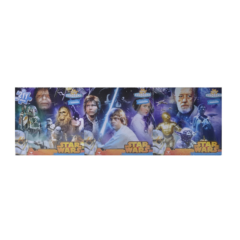 Star Wars Original Trilogy 3 in 1 Panoramic Puzzle Set 211 Total Pieces