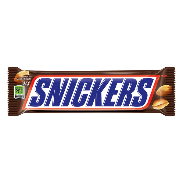 Snickers Chocolate Bar, 52g bar