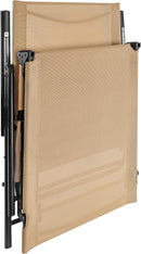 AmazonBasic Sling Outdoor Folding Reclining Chaise Lounger - Single or 2 pack, Tan - NEW IN BOX - PICK UP ONLY