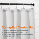 Amazon Basics Tension Curtain Rod, Adjustable 36-54" Width - Black