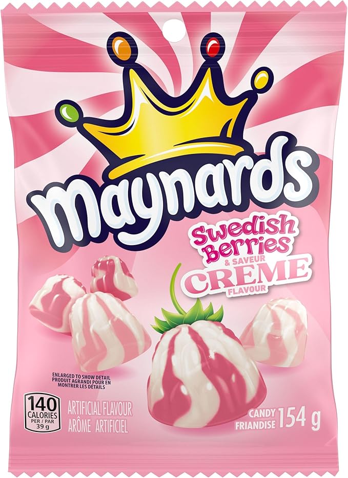 Maynards Swedish Berries & Cream Gummy Candy - 154g