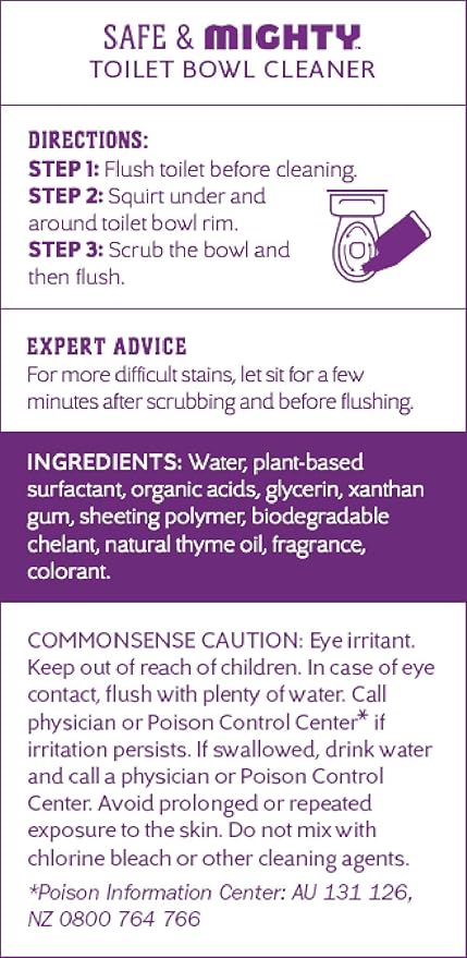 Ecosense- safe & mighty toilet bowl cleaner--18 oz